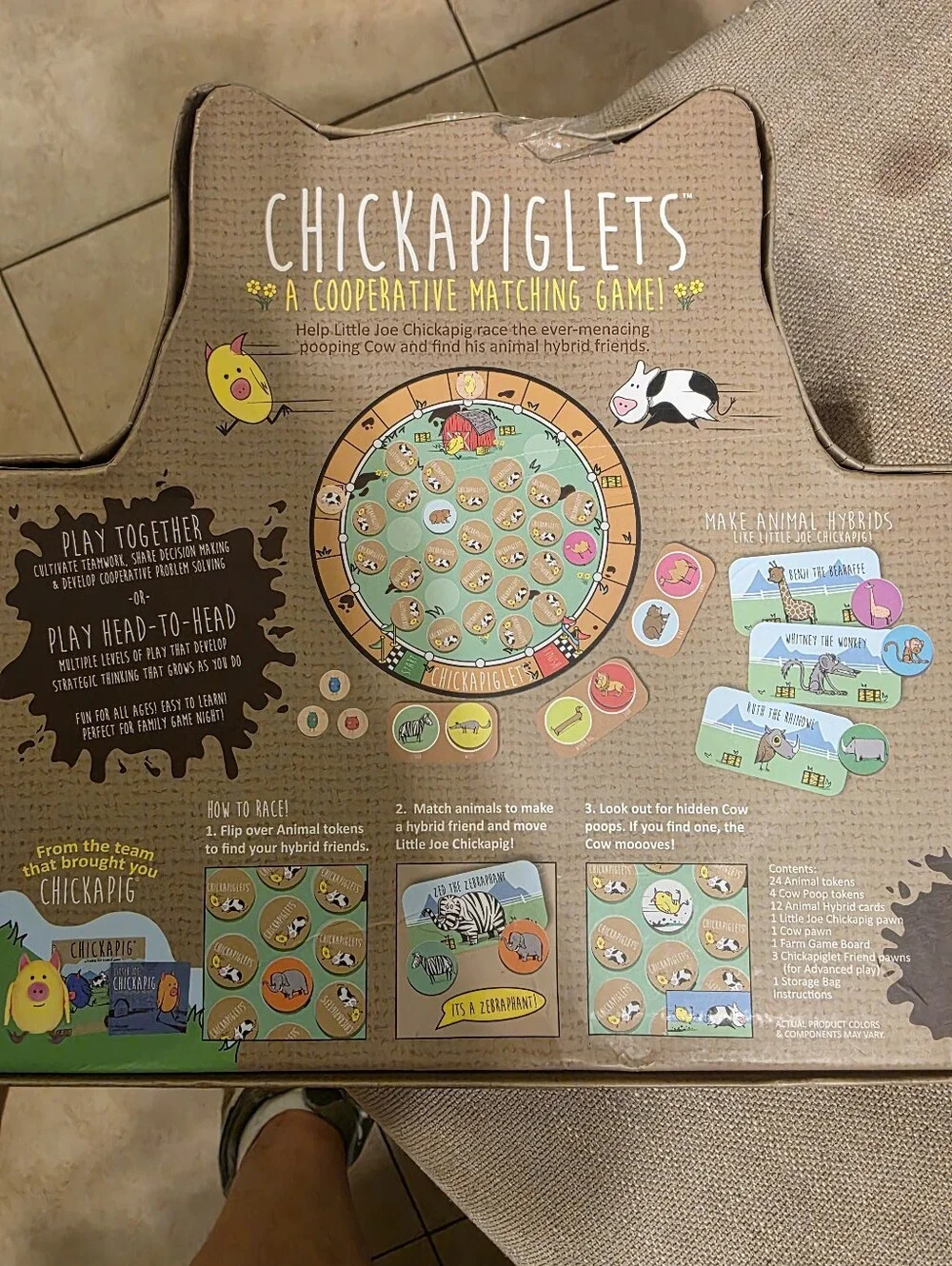 Chickapig Kids Puzzle Game - Beige Box